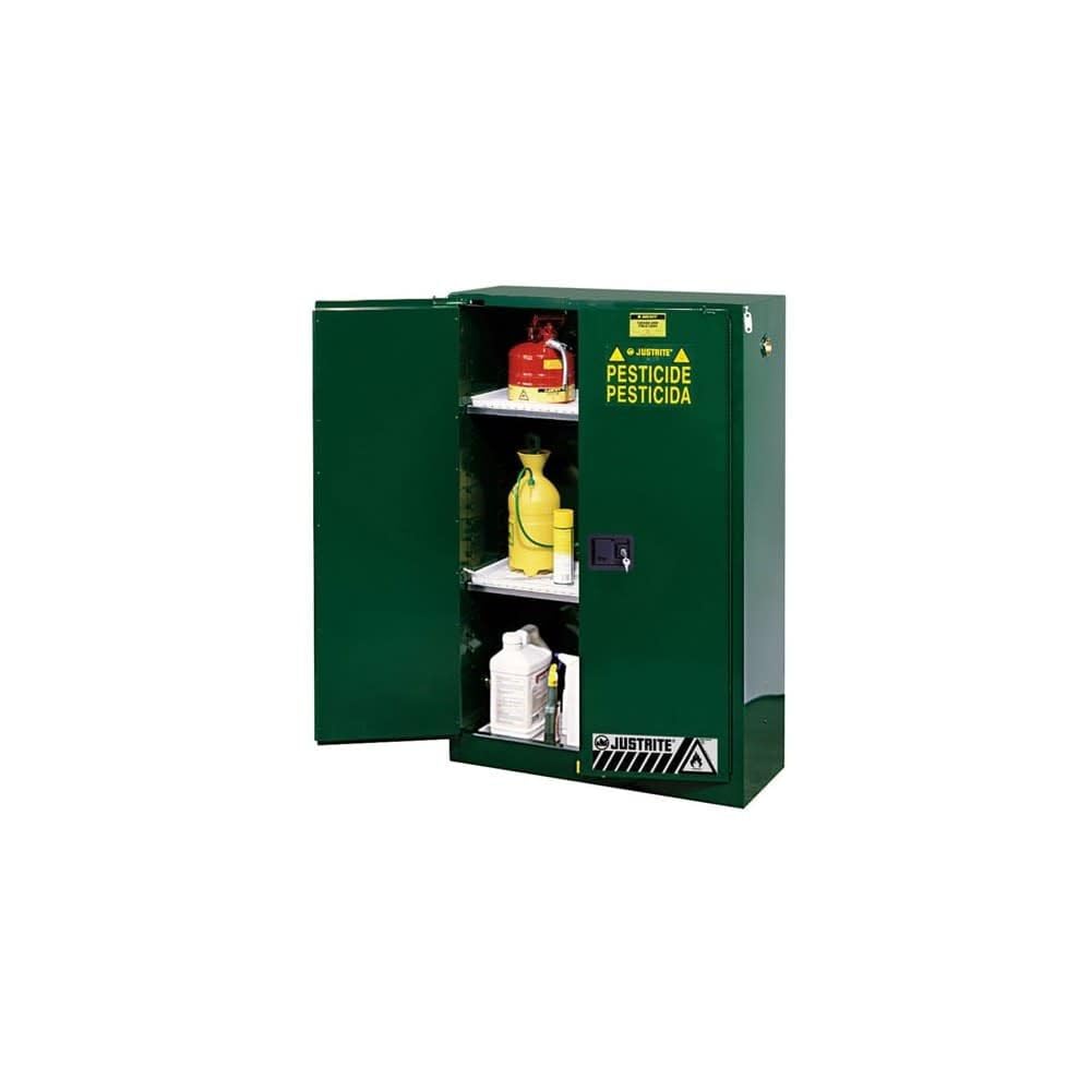 Yellow Safety Cabinets for Flammables, Self-Closing Cabinet, 60 Gallon