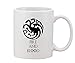 Targaryen smok ogień i krew biały ceramiczny kubek do kawy i herbaty