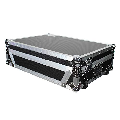 Prox Flight Case For Denon Prime 4 Standalone Dj System With Wheels - Silver On Black Design - Xs-Prime4W #TOP7