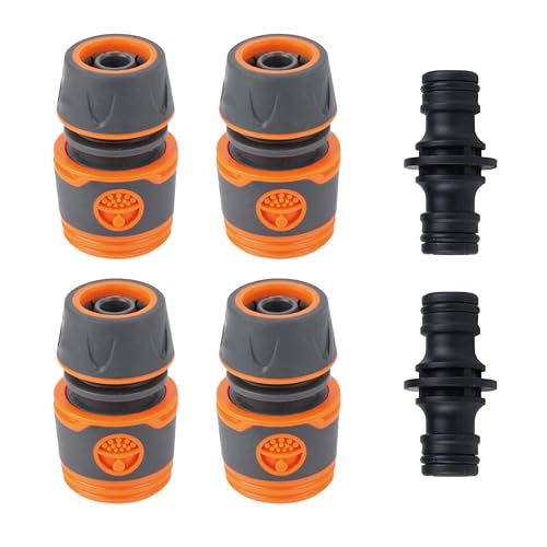 DmDoyy Kit De Raccordement Universel 6 Pièces, Raccord Tuyau D'arrosage, Raccords de tuyal, Pour Tuyau D'Arrosage, Compatible 1/2 Pouce Connecteur De Tuyau