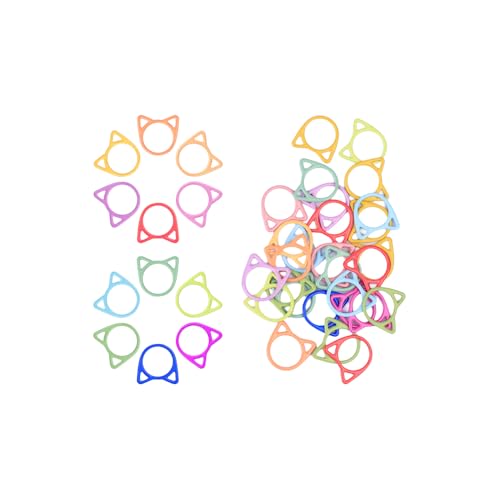 Image of ZHENZHIZHE Colorful Ring Stitch Markers Multicolor Stitch Markers Knitting Stitch Rings Mini Size Crochet Markers Knitting Tool for Sewing Weaving