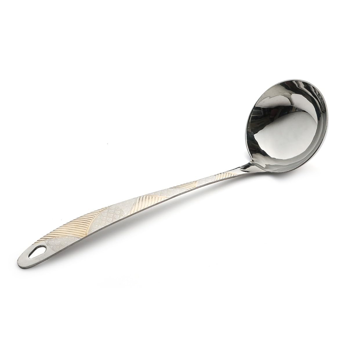 Stainless Steel Lined Golden Soup Ladle, Silver 25 cm, 13-1393