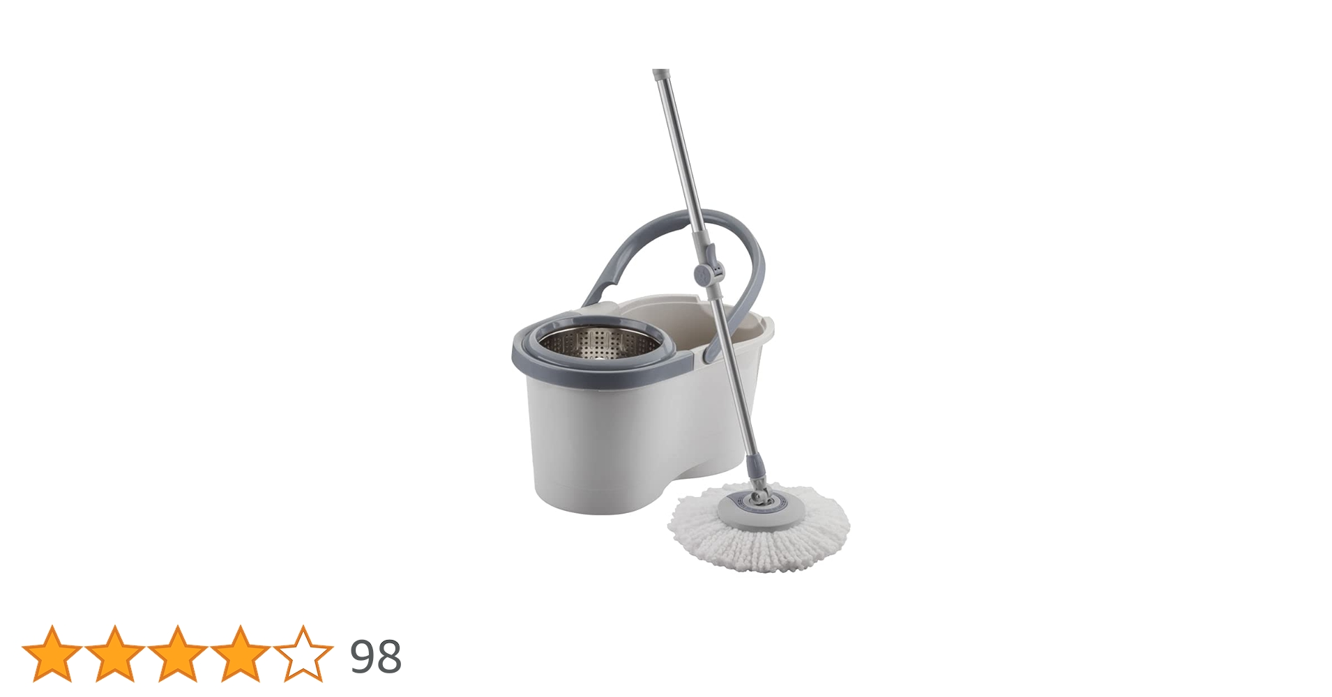 L’Appartement Effortless All In One MOP Giratório Inox Menalux com Refil Extra de Microfibra