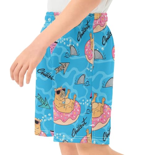 VIGTRO Boys Casual Shorts Athletic Gym Shorts Elastic Waist with Pockets, Summer Sports Outdoor Homewear for Kids Size 7-15Y3