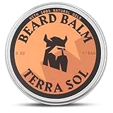 Striking Viking Bartbalsam Terra Sol – Leichter Halt, 60 g – Feuchtigkeitsspendend & hydratisierend – Mit Sheabutter, Argan- und Jojobaöl – Bartpflege, Bartwachs und Pomade in einem