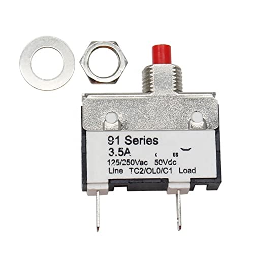 Disyuntor térmico de motor serie 91 de 5A interruptor de protección térmica monofásico