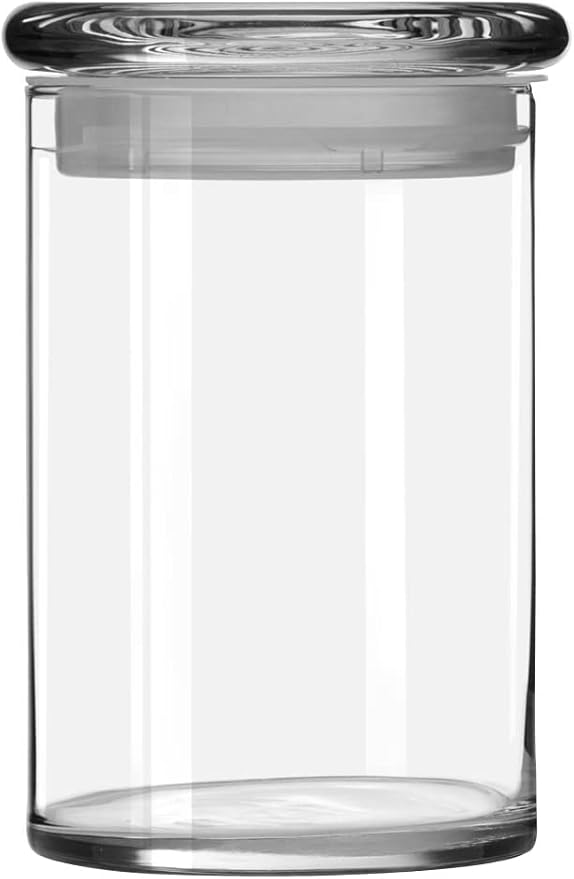 31 oz Libbey Cylinder Jar with Flat Glass Lid
