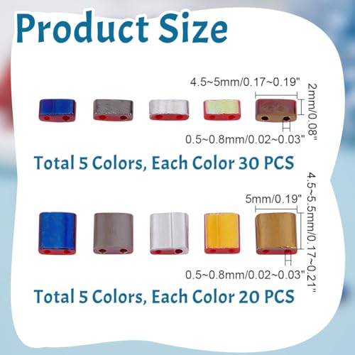 arricraft 250 Pcs 2 Hole Glass Seed Beads - Image 2