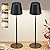 Cordless Table Lamp Rechargeable Black - KK 2 Pack 5000mAH Battery Operated Lamp for Counter, 3 Color Stepless Dimming Waterproof LED Wireless Lamp for Dining Kitchen, Outdoor Patio, Touch Control