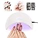 Lámpara LED Uñas UV 36W, CompraFun Secador de Uñas Profesional, Luz Doble Sensor Automático Temporizador 30s y 60s, Uso en Casa Salón Secado Esmalte y Gel, Juego de Cortauñas Incluido