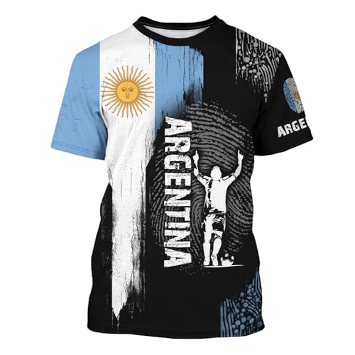 REVENEVER Argentina Soccer Jersey Argentine Flag Short