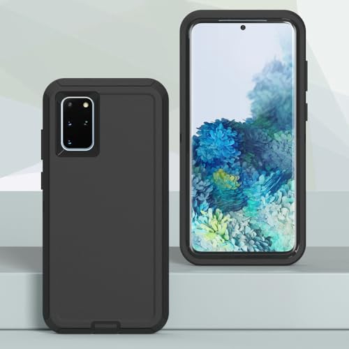 Image of Case for Galaxy S20 Plus, Heavy-Duty Tough Rugged Shockproof Drop Protective Cover Cases for Samsung Galaxy S20 Plus, Black