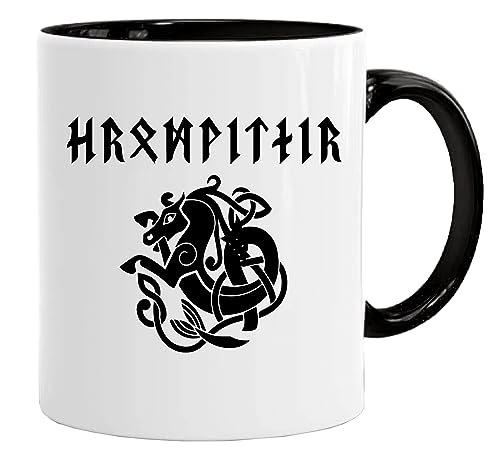 Acen Merchandise Taza vikinga de Fenrir Wolf Viking | Taza de té de café para desayuno/regalos de cumpleaños para papá/tío/mamá