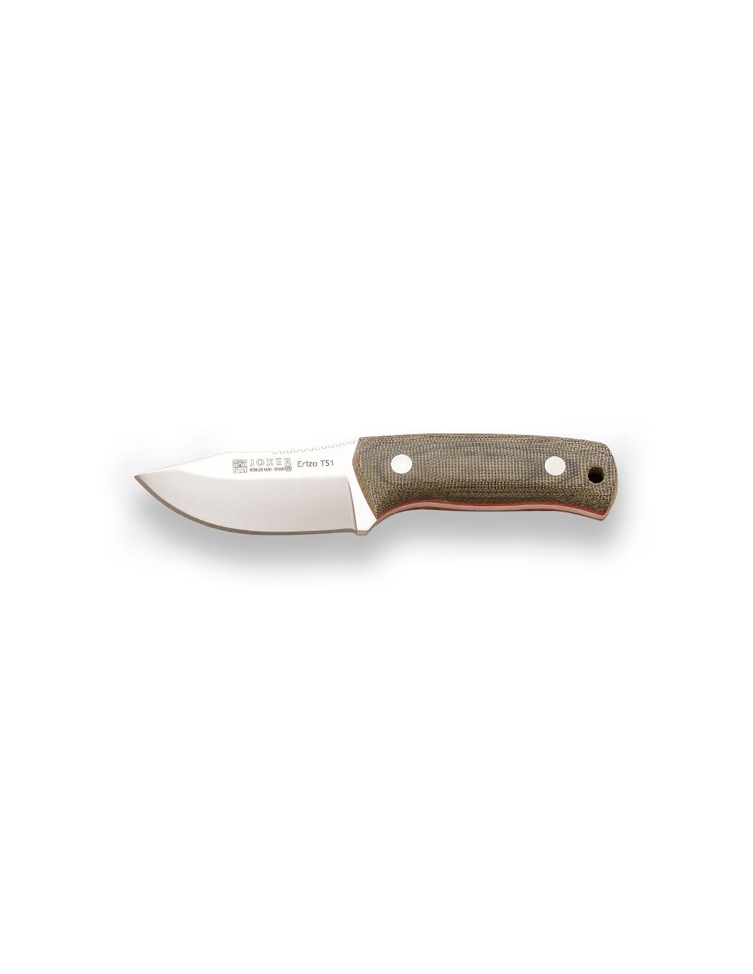 Coltello de bushcraft hunting de böhler N695 acciaio e manico de canvas micarta in colore verde, lama da 7,5 cm, Include fodero de in pelle , per la pesca, la caccia, l'escursionismo, il campeggio