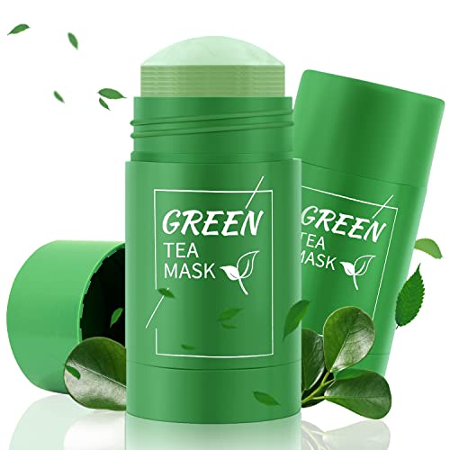 2PCS Green Tea Mask Stick,Green Mask Stick For Face Moisturizes Oil Control,Green Tea Purifying Clay Stick Mask,Poreless Deep Cleanse Mask Stick For Women Men,Green Tea Mask Stick Blackhead Remover