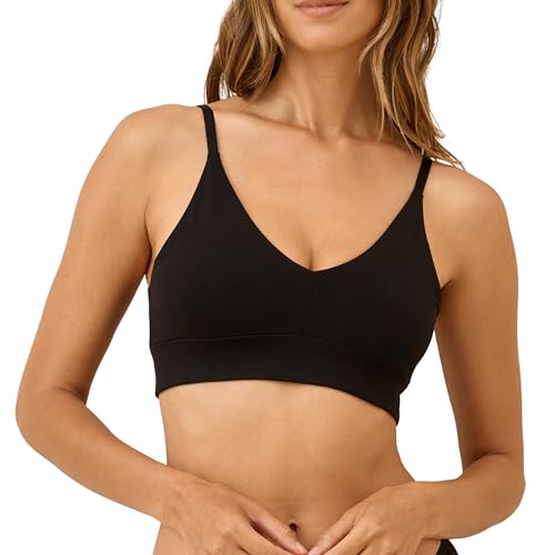 Pact Organic Cotton Womens Classic T-Shirt Bralette Underwear Black