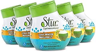 Stur - Coconut Pineapple, Natural Water Enhancer (5 Bottles, Makes 100 Flavored Waters)
