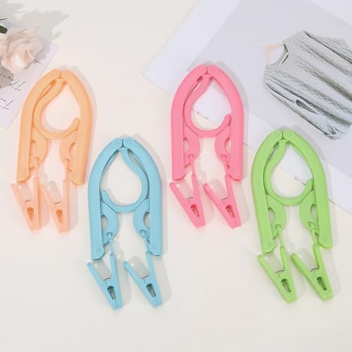 Travel Washing Line, 3M Indoor Travel Clothes Line with 4pcs Foldable Hanger, Windproof Camping Washing Line Clothes Line - Image 8