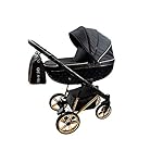 Kinderwagen Set 3in1 2in1 Buggy OXV-3D by Lux4Kids Gold 02 4in1 Autositz +Isofix