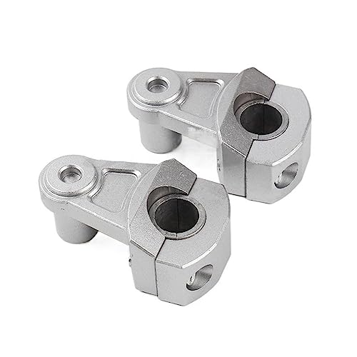 Pontet de guidon moto gris pivotant 2 pouces en aluminium anodisé haute résistance durable