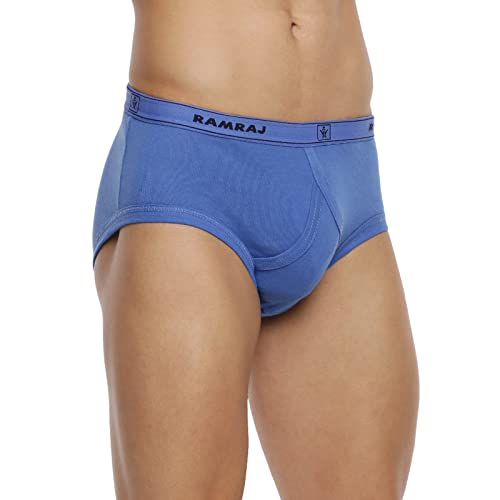 Image of RAMRAJ COTTON Men Pack Of 4 Solid Cotton Briefs | Soft Stretch Outer Elastic Waistband | Comfortable Daily Innerwear