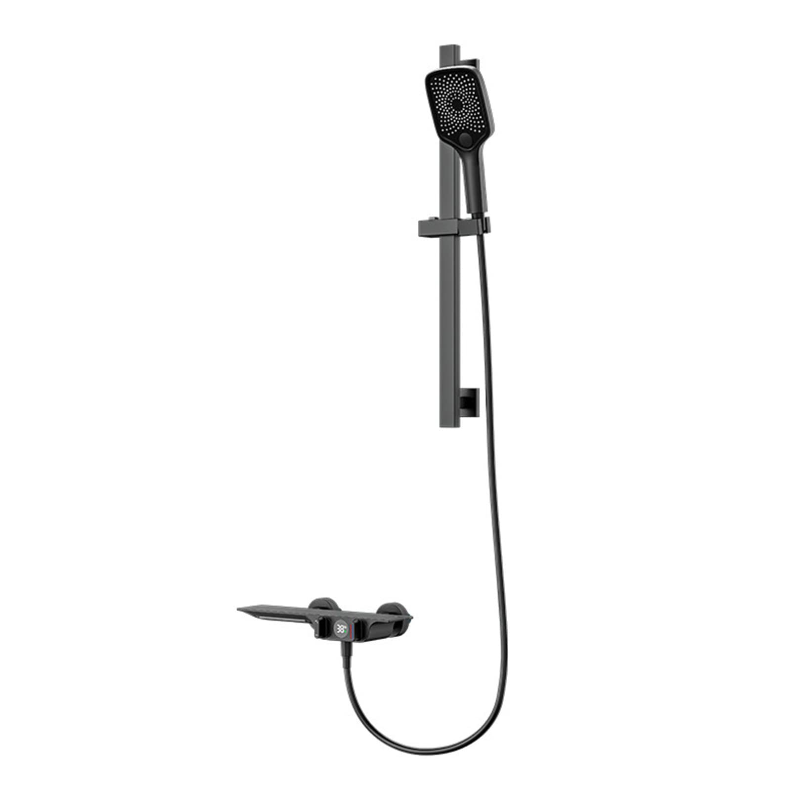 Robinet de baignoire cascade gris pour une salle de bains style spa