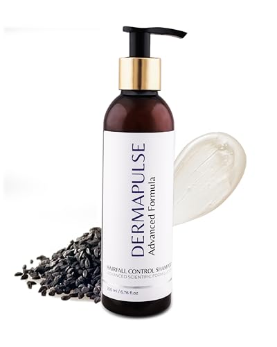 Image of Dermapulse Hairfall Control Shampoo, 200ml | with Fenugreek Extract | Zinc | Nigella Sativa