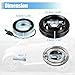 X AUTOHAUX 1 Set AC Compressor Clutch Replacement for Smart Fortwo 3 Cyl 1.0L 2008-2015