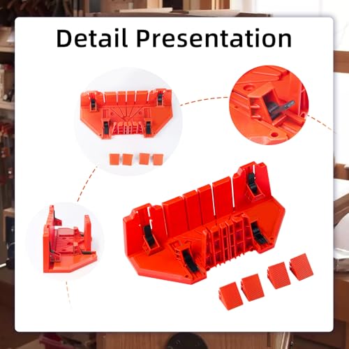 Gehrungslade Säge Lagerung, 14 Zoll Beschneiden Säge Holz Schneiden Gehrungslade aus Kunststoff, Schneidlade Handsäge Hardware-Werkzeug, für Bilderrahmen, Bodenbeläge Schneidewinkel 22.5°, 45° und 90°