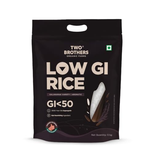 Image of Two Brothers Organic Farms Kalanamak Rice 5KG | Low GI, Diabetic-Friendly Native Rice | Rich in Iron & Zinc | Gut Nourishing, Perfect for Pulao, Biryani & Curries