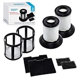 HQRP Filter Set 2-Pack Compatible With Bissel 203-1535 Post-Motor Filter, 203-1534 Pre-Motor Filter 203-1533 Dirt Cup Filter Frame Base, Dirt Cup Filter, 203-1531 Filter Screen Vac Vacuum Cleaner