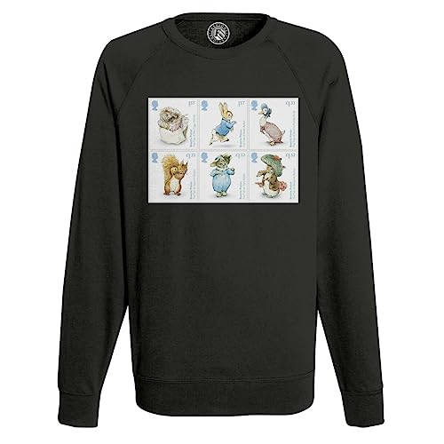 Sweatshirt Homme Timbre Illustration Béatrice Potter - Pull Confortable Col Rond