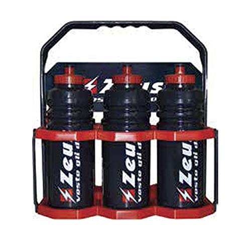 Zeus Basket + Kit 6 Bottiglie Acqua per Bici Corsa Corsa Calcio Allenamento Palestra Sport, unisex, BIANCO PERLA-GIALLO, 27x8