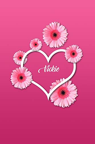 Vickie: Personalized Name 6 x 9 Inch Matte Softcover Paperback Notebook Journal With 120 Blank Lined Pages Gift For Girls Teens Women image 3