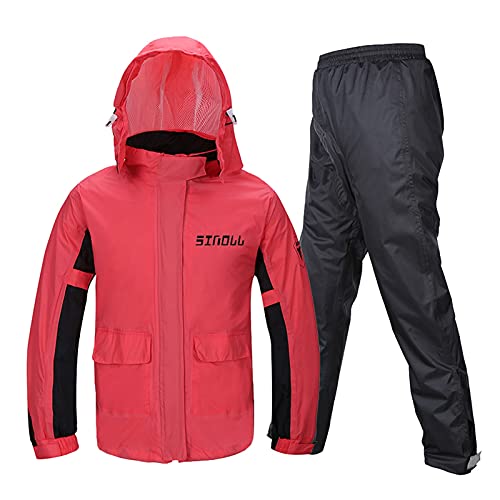 Impermeable liviano para hombre y mujer color rojo talla XL miniatura 1