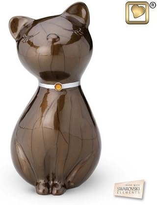 bronze cat urn