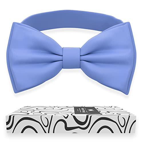 Image of Adam Young Men's Bow Ties Pre-Tied Style Formal Satin Classic Bowtie for Tuxedo Faux Silk