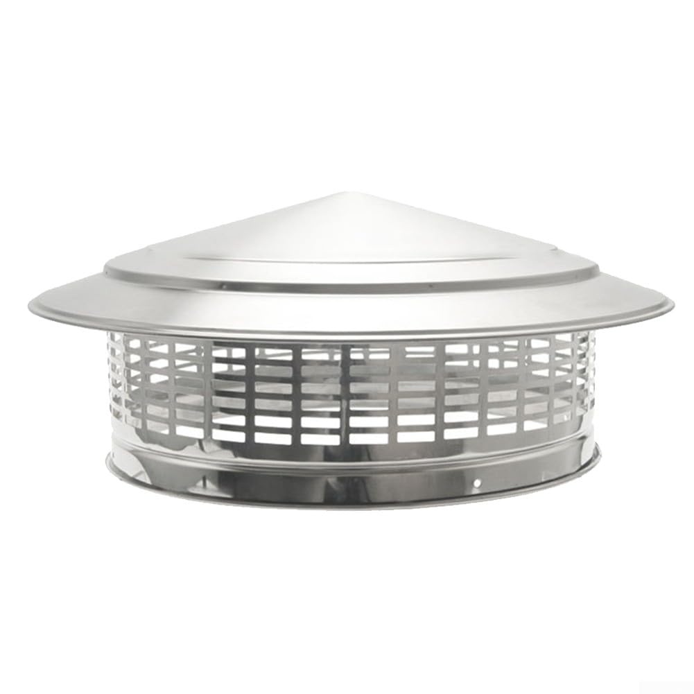 HpLive 250 mm/300 mm Chimenea Sombrero de techo de acero inoxidable, sombrero de cilindro de metal, tapa de lluvia para chimenea (250 mm)