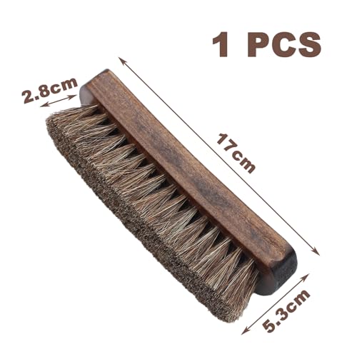 1pcs Schuhbürste aus Rosshaar,Glanzbürste,Schuhbürste Leder,Rosshaarbürste,Schuhputzbürsten,Pferdehaarbürste Holzgriff,für Schuhpolierbürste Schuhpflege Polieren