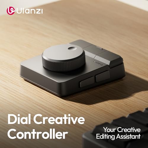 Image of ULANZI D100H Dial Elite Keyboard, Video Edit Controller Macro Keyboard 7 in 1 Power Customer Keys