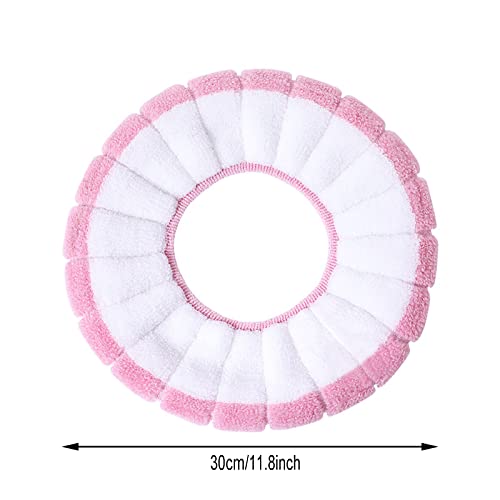 XUBX 4 Stück WC Sitzbezüge, Toilettensitzbezug, Toilettensitzabdeckung Waschbar, Toiletten Sitzbezug, Toilettensitz Pad Wärmer, WC Sitzbezug Deckel, Toilleten Sitz Abdeckungskissen, WC Sitz Matte – Bild 3