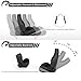 Universal Racing Seats Bucket Seats Reclinable Car Seats Adjustable Sport Seats PU Leather with Sliders 2 pcs (Black, 29.3