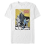 Dobladillo: dobladillo recto STAR WARS Big & Tall Vintage Cover Tops de manga corta para hombre, Blanco, 3XL