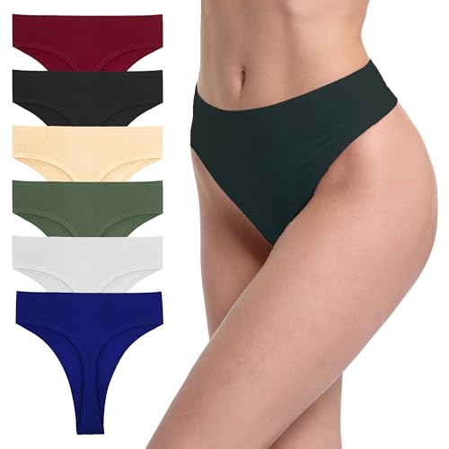 String coton côtelé femme lot de 6 sous-vêtements confort pour legging et sport 3XL