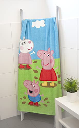 Toalla Peppa Pig Herding de algodon para la playa y piscina infantil 3