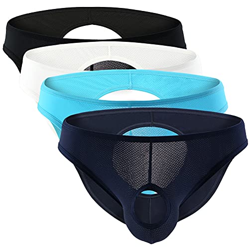 Billtop Sexy abierto agujero delantero para hombre calzoncillos ropa interior tangas ropa interior Cover