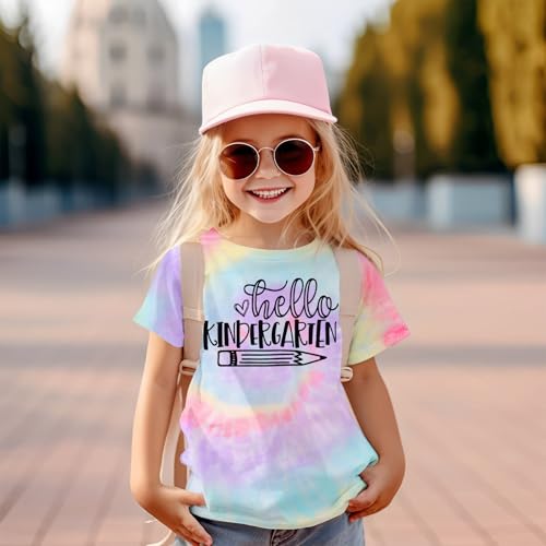 Image of MODNTOGA Kid Girl Boy First Day of School Shirt Back to School T-Shirt Hello Kindergarten 1st 2nd 3rd Grade Graphic Tee Tops