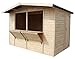 TIMBELA M150 Maison de Jardin en Bois, Étal de marché en Bois, Grand Stand de Vendeur avec comptoir H232x336x263 cm/6m2, Facile à Monter et à démonter, Bar Jardin, Abri de Jardin Multifonctionnel