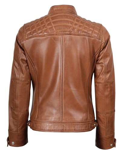 Image of Decrum Leather Jacket for Women - Real Lambskin Casual Leather Jackets Womens