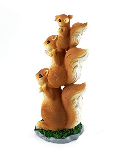 Estatua ardilla Bellaa 12 pulg para jardín y patio miniatura 4